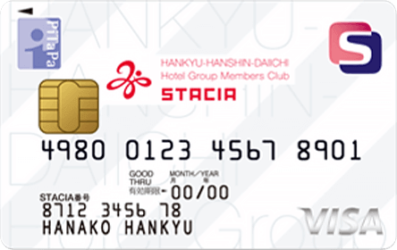 阪急阪神 STACIA PiTaPa VISAカード カード券面